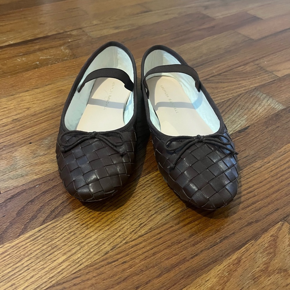 Loeffler Randall - Leonie Espresso Woven Ballet Flat - size 6.5 - Picture 4 of 7